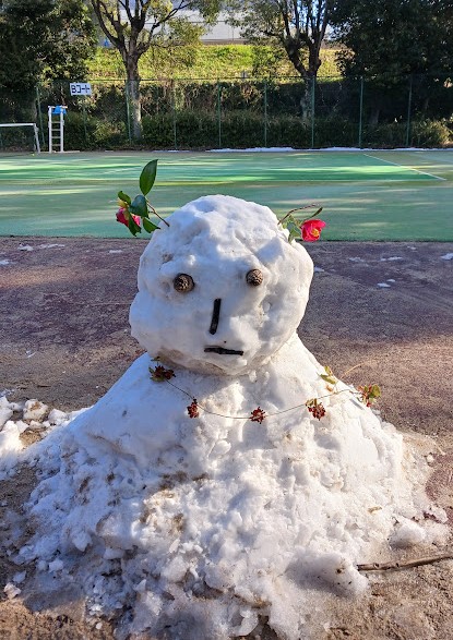 上野台公園　雪だるま